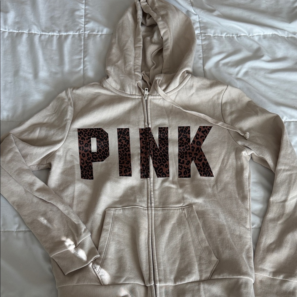 PINK Victoria's Secret Light Tan Hoodie